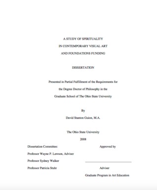 Read A study of spirituality in contemporary visual art and foundations funding (dissertation) - David Stanton Guion file in ePub