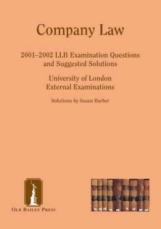 Download Company Law 1999-2000: LLB Examination Questions and Suggested Solutions - Susan Barber file in PDF