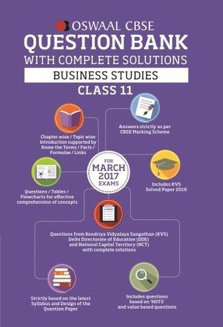 Read Oswaal CBSE Question Bank with complete solutions for Class 11 Busines Studies (For 2017 Exams) - Panel of Experts | ePub