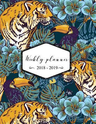 Download Weekly Planner 2018-2019: Two Year Planner for 2018 - 2019 Including January 2018 - December 2019 (24 Month Calendar) Blue Safari Tropical Jungle - Nicha C Jones file in PDF
