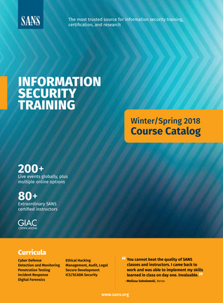 Download SANS Information Security Training Course Catalog winter/spring 2018 - SANS Institute file in PDF
