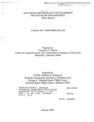 Read Advanced Technology Development Multi-Color Holography - National Aeronautics and Space Administration | ePub