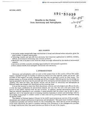 Read Benefits to the Nation from Astronomy and Astrophysics - National Aeronautics and Space Administration file in ePub