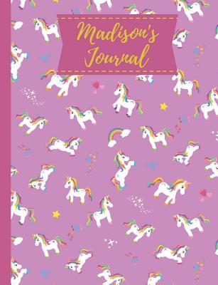 Read Madison Composition Notebook: Custom Name Unicorn Rainbow Wide Ruled Primary Lined Journal Gift - Zen Love Journals file in ePub