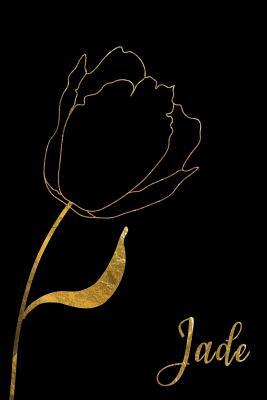 Read online Jade: Personalized Writing Journal for Women - Elegant Black and Gold - Fancy Names Press file in ePub