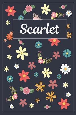 Read online Scarlet: Lined Writing Notebook with Personalized Name 120 Pages 6x9 Flowers -  | ePub