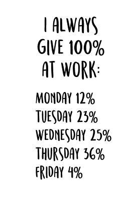 Read online I Always Give 100% At Work: An Irreverent Snarky Humorous Sarcastic Funny Office Coworker & Boss Congratulation Appreciation Gratitude Thank You Gift -  | PDF