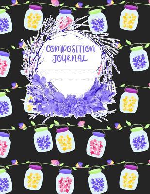 Download Composition Journal: A 8.5x11 Inch Matte Softcover Paperback Notebook Journal With 120 Blank Lined Pages - Wide Ruled - Hearts, Hanging Jars, Butterflies -  file in PDF
